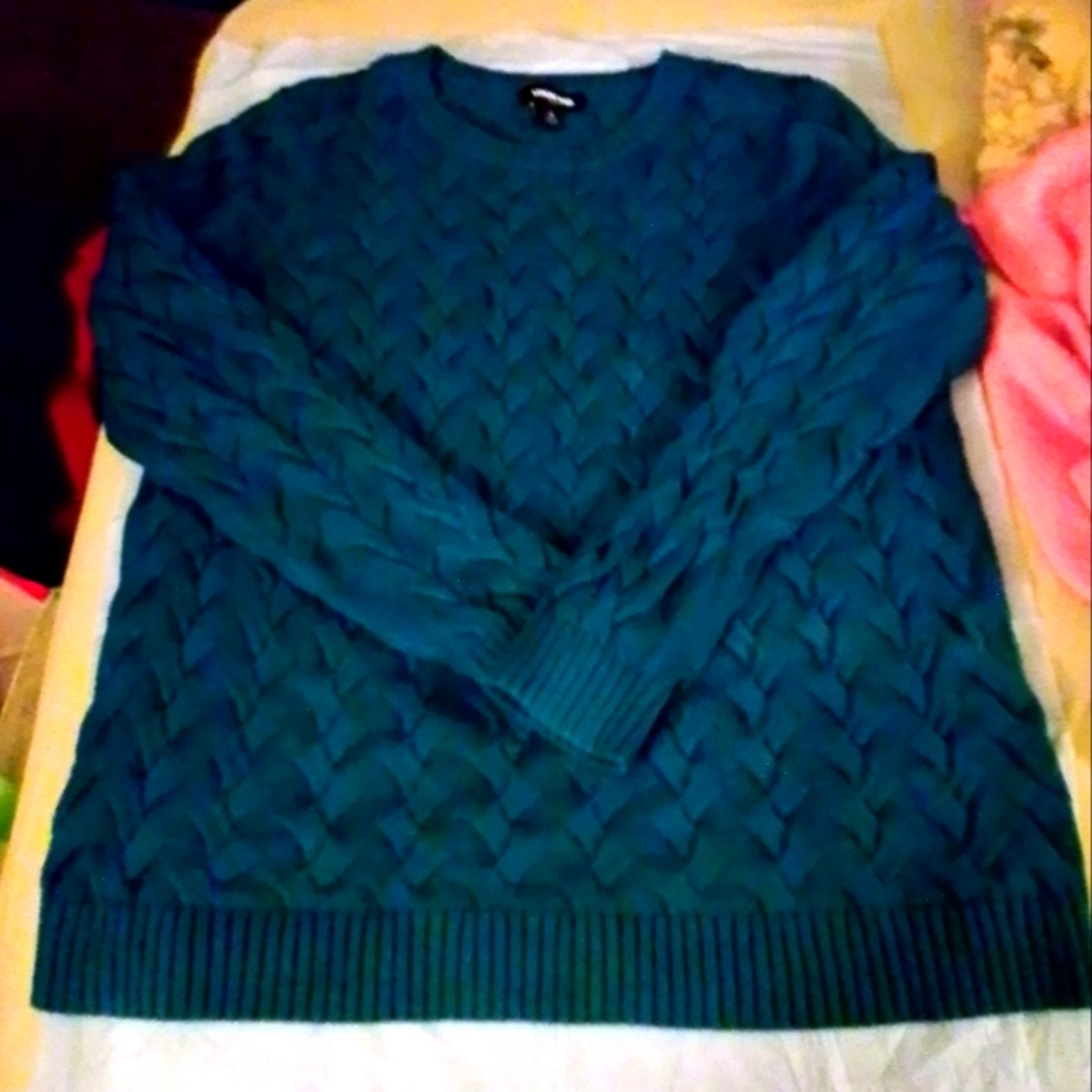 Lands End cable knit sweater